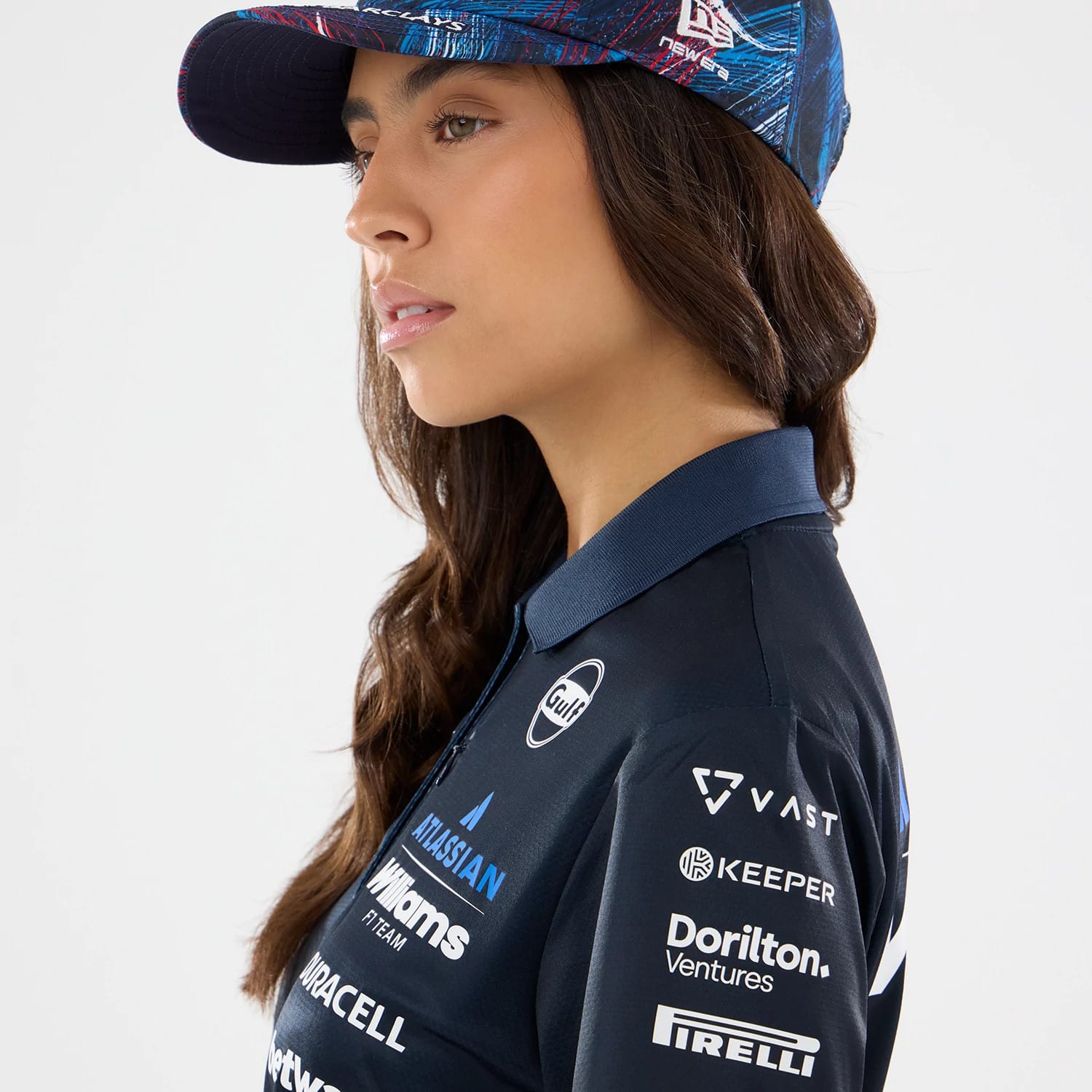Womens Williams GB Race Special Tech Navy Polo T-Shirt