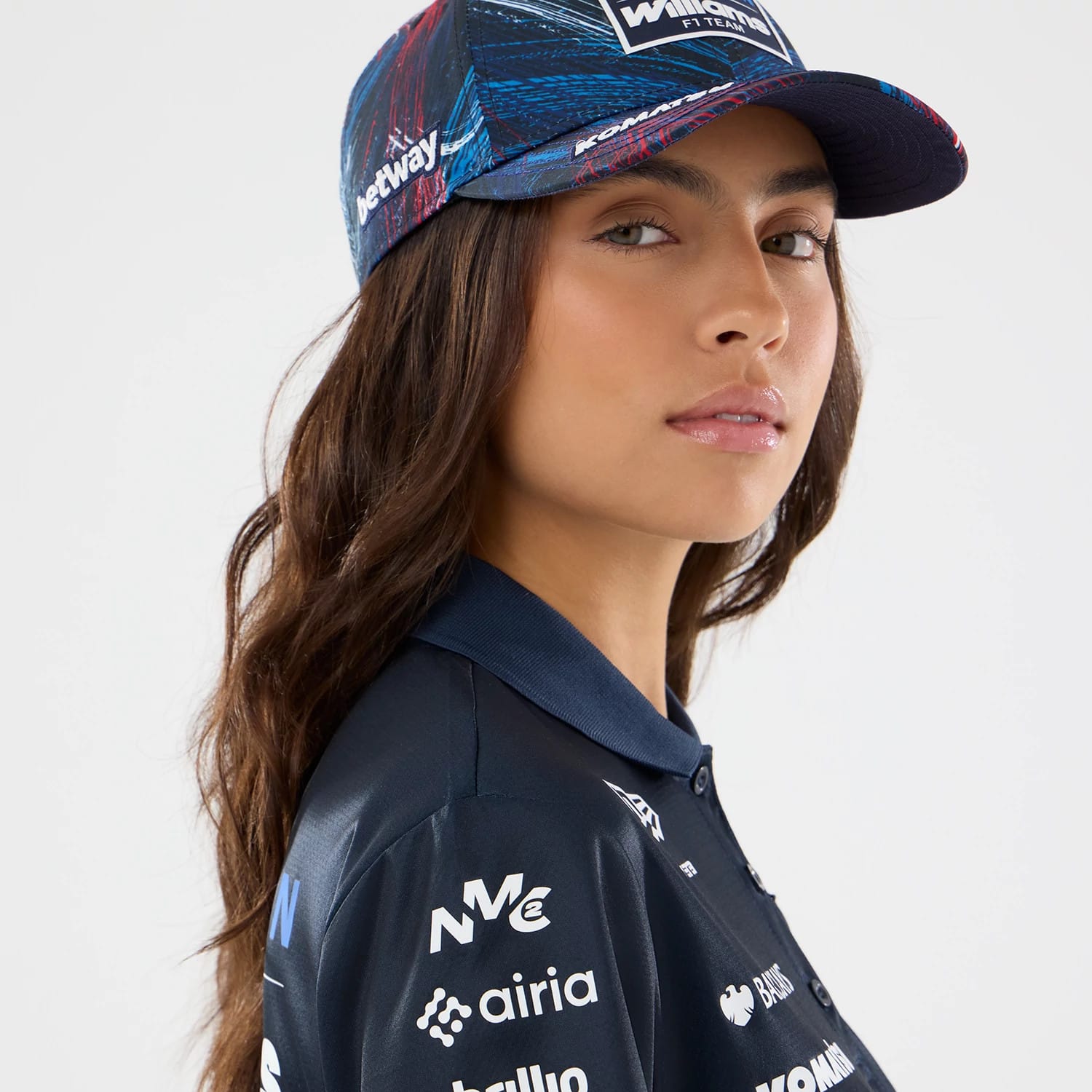 Womens Williams GB Race Special Tech Navy Polo T-Shirt