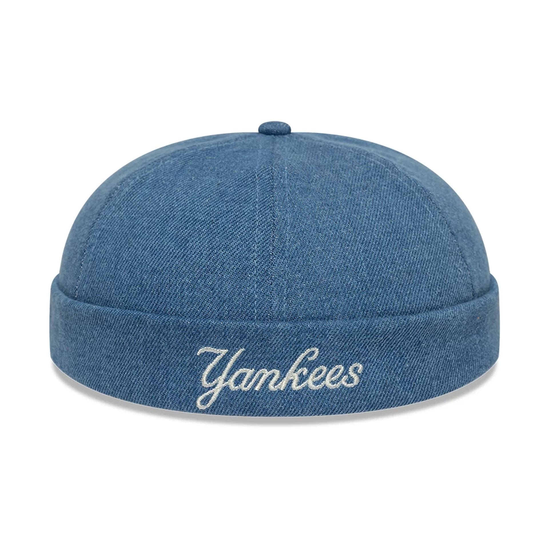 New York Yankees MLB Denim Skully Pastel Blue Docker Adjustable Cap