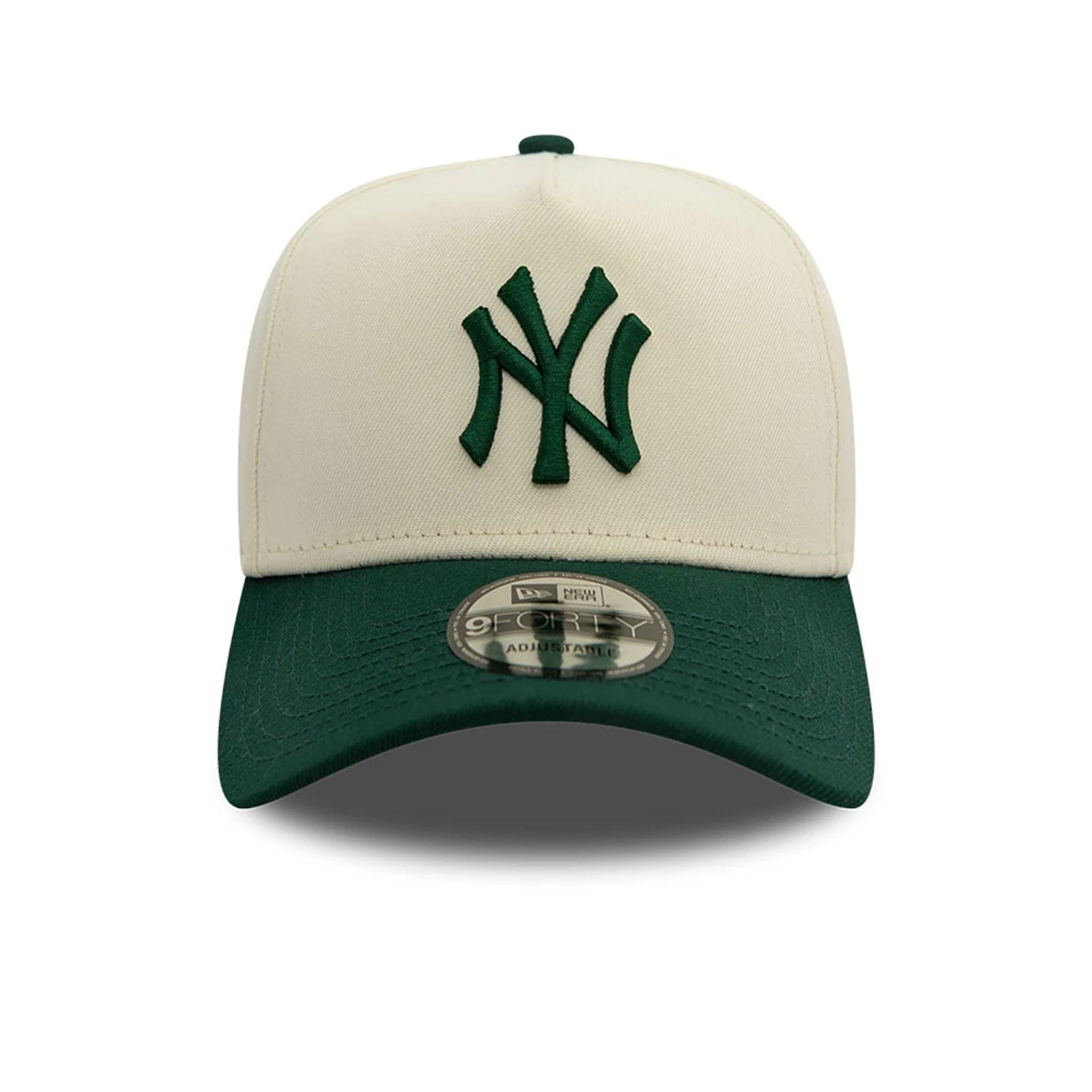 New York Yankees Chrome White And Dark Green 9FORTY A-Frame Adjustable Cap