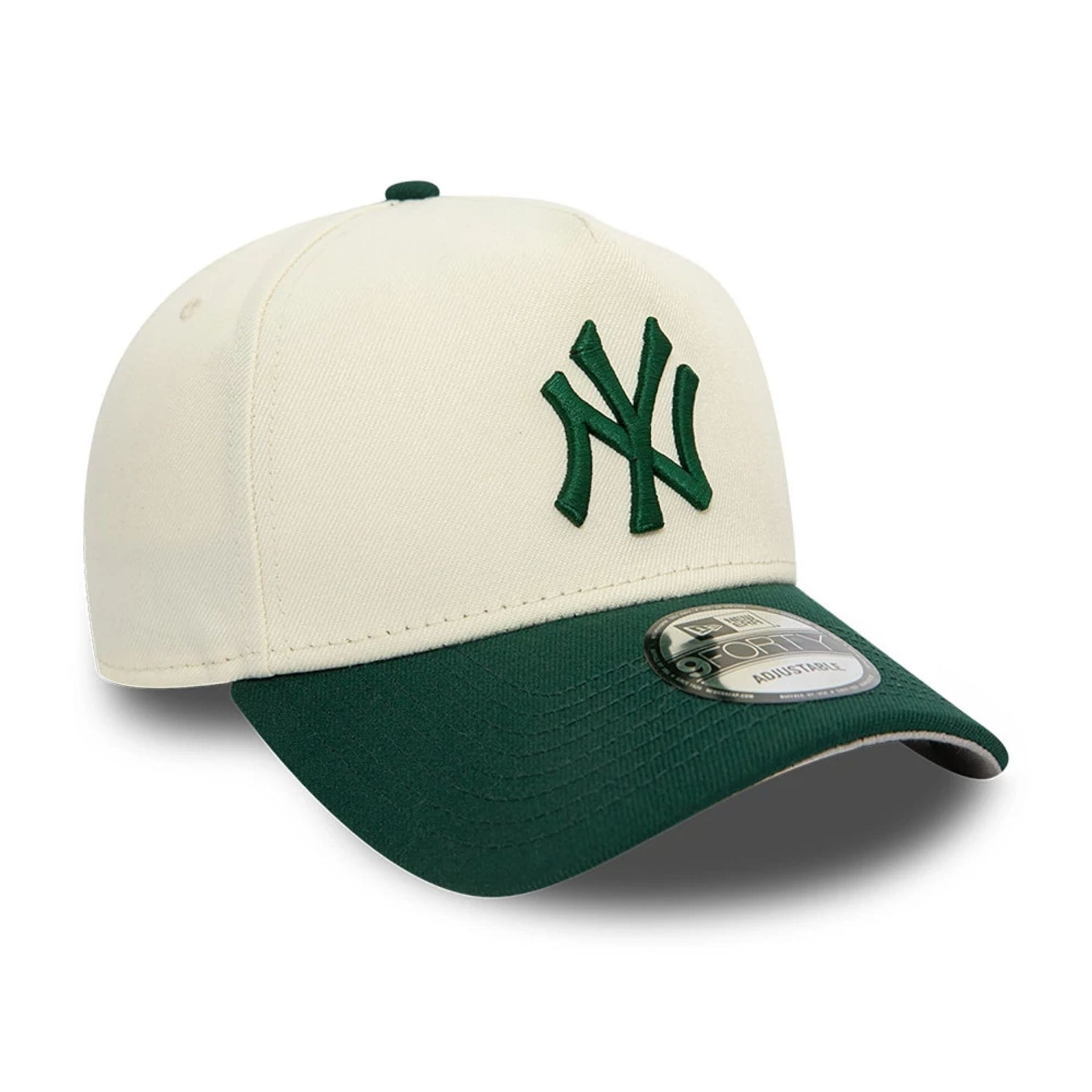 New York Yankees Chrome White And Dark Green 9FORTY A-Frame Adjustable Cap