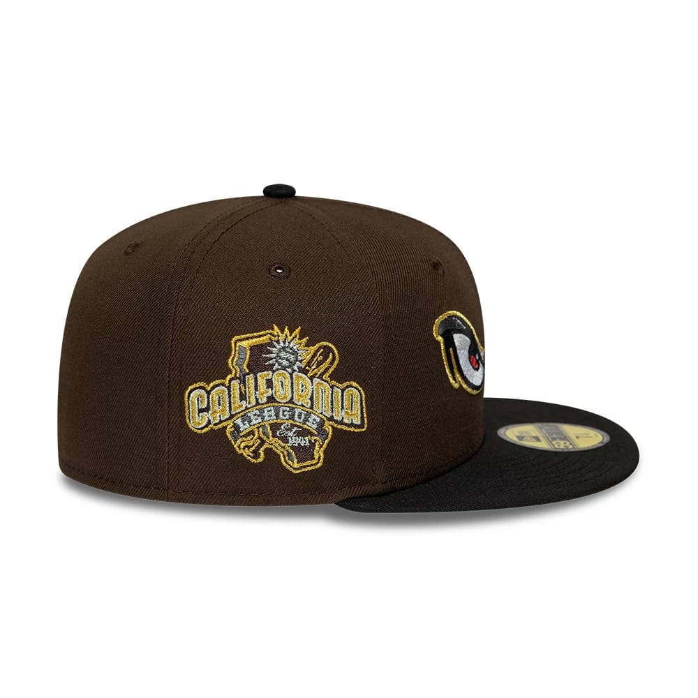 Lake Elsinore Storm MiLB Pinwheel Dark Brown 59FIFTY Fitted Cap