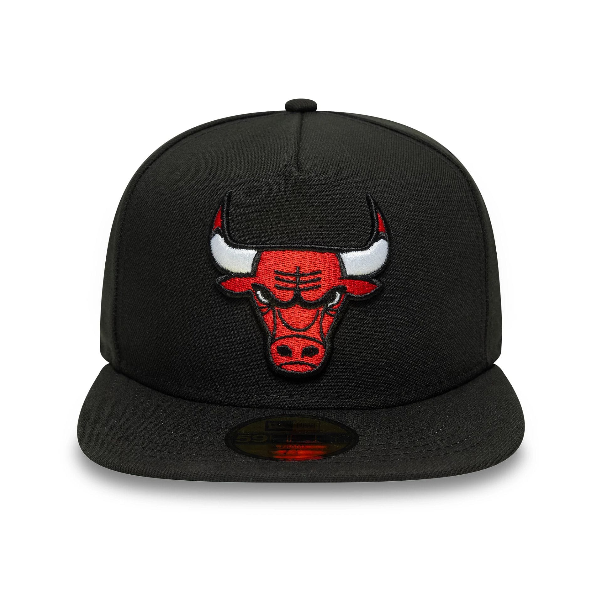 Chicago Bulls NBA Flat Black 59FIFTY A-Frame Fitted Cap