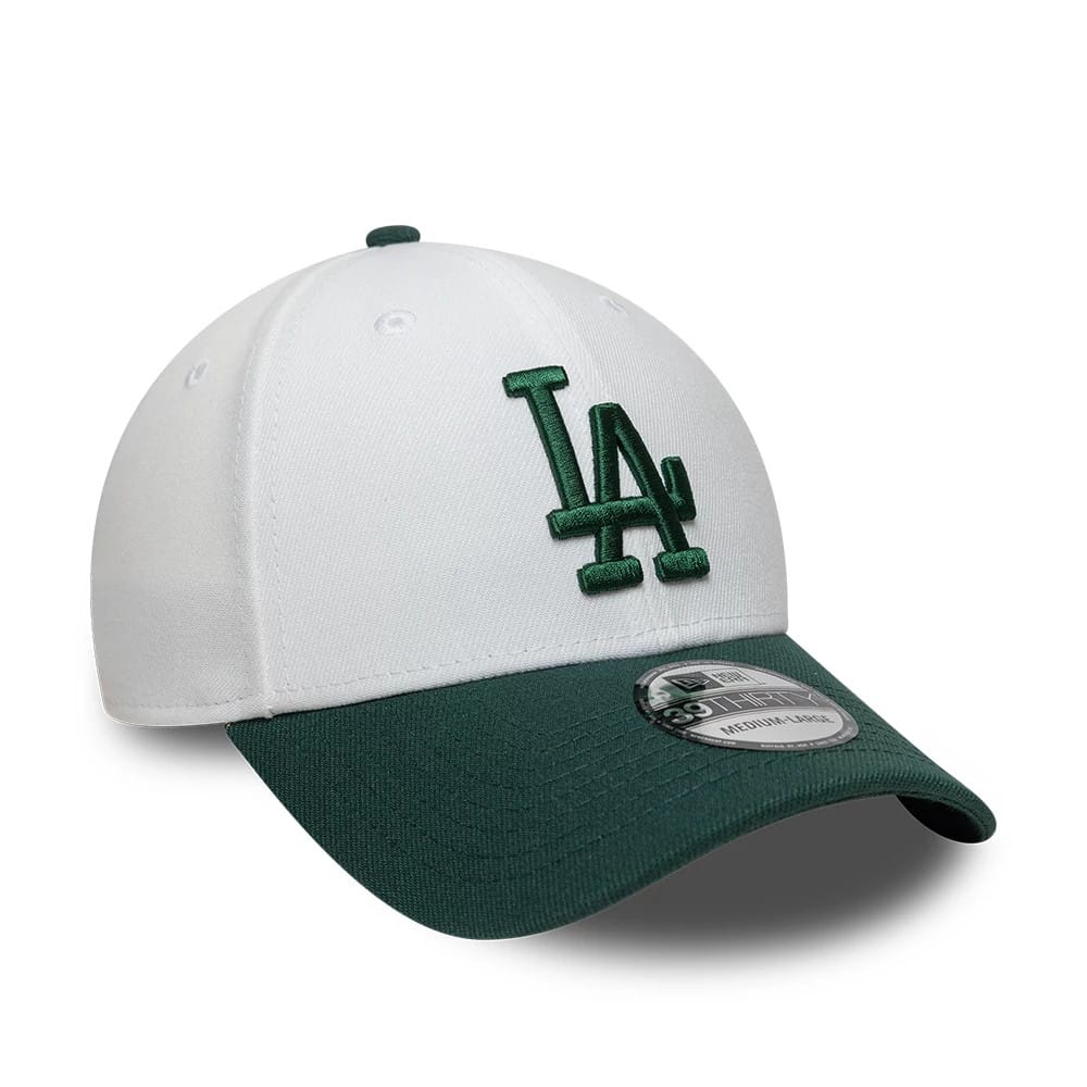 LA Dodgers MLB White 39THIRTY Stretch Fit Cap