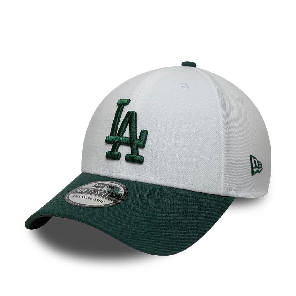 LA Dodgers MLB White 39THIRTY Stretch Fit Cap